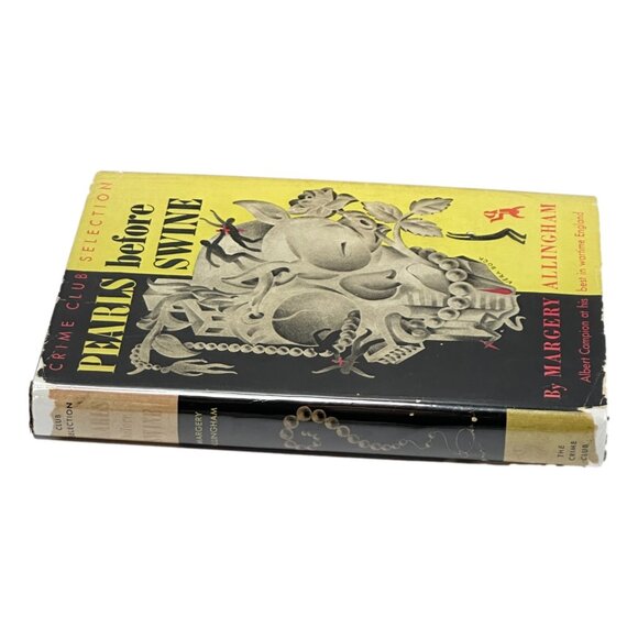 Pearls Before Swine Book HC DJ Marjorie Allingham Crime Club First Edition 1945 - Picture 8 of 16